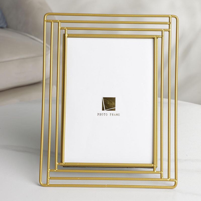 Marco de Fotos Metálico Dorado