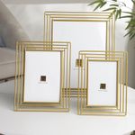 Marco de Fotos Metálico Dorado