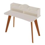Escritorio Kepler Blanco y Cedro de 120x60x99.5 Cm