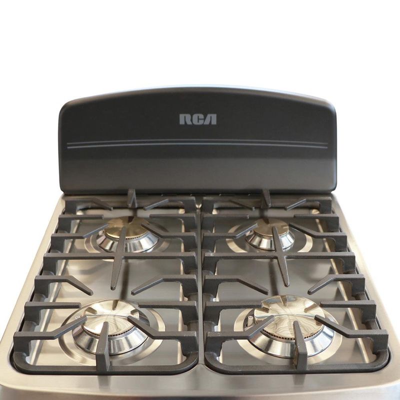 Estufa a Gas de 4 Hornillas Negra 20 Plg - Rca