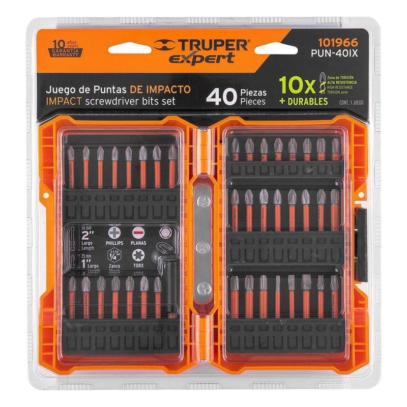 Set De Puntas DE Impacto Mixtas 40 Pzas - Truper Expert