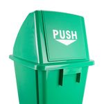 Basurero Sistema Abatible de Plástico Verde 60 L
