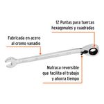 Llave Combinada Matraca con Reversible 8 X 136 Mm