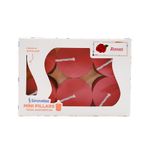 Set de 6 Veladoras Mini Pillars Aroma Rosas Rojas