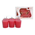 Set de 6 Veladoras Mini Pillars Aroma Rosas Rojas