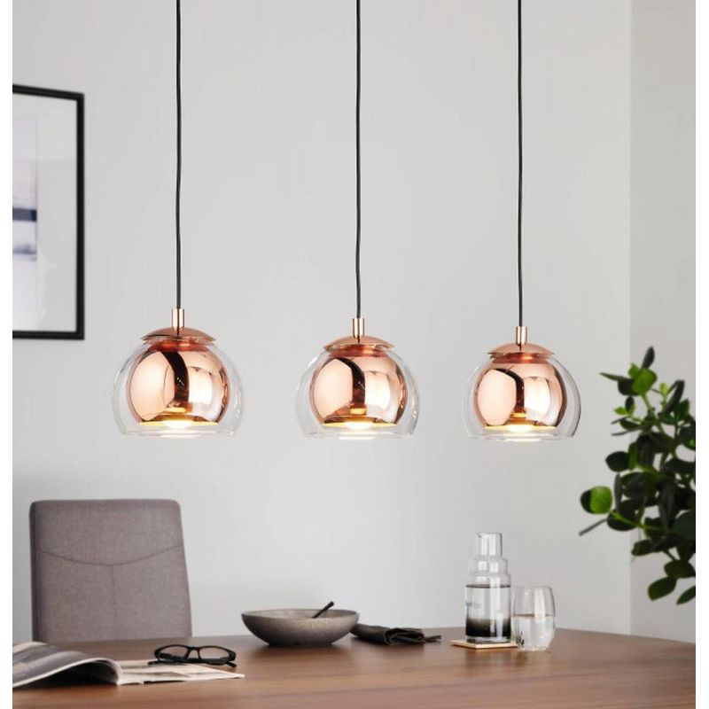 Lámpara Colgante Rocamar Bronce 3 Luces