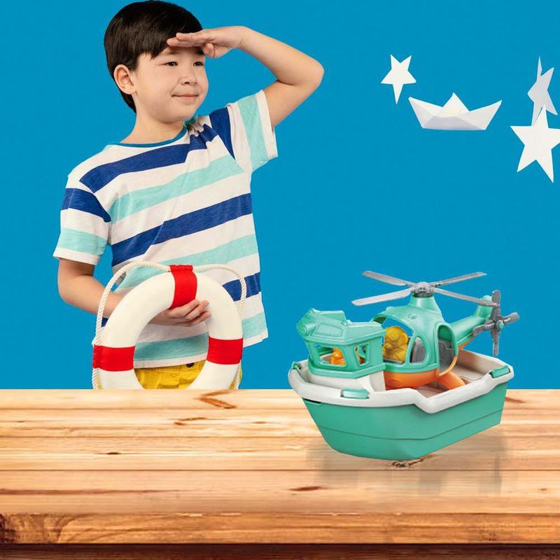 Barco con Helicóptero Infantil