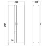 Armario Blanco de 2 Puertas