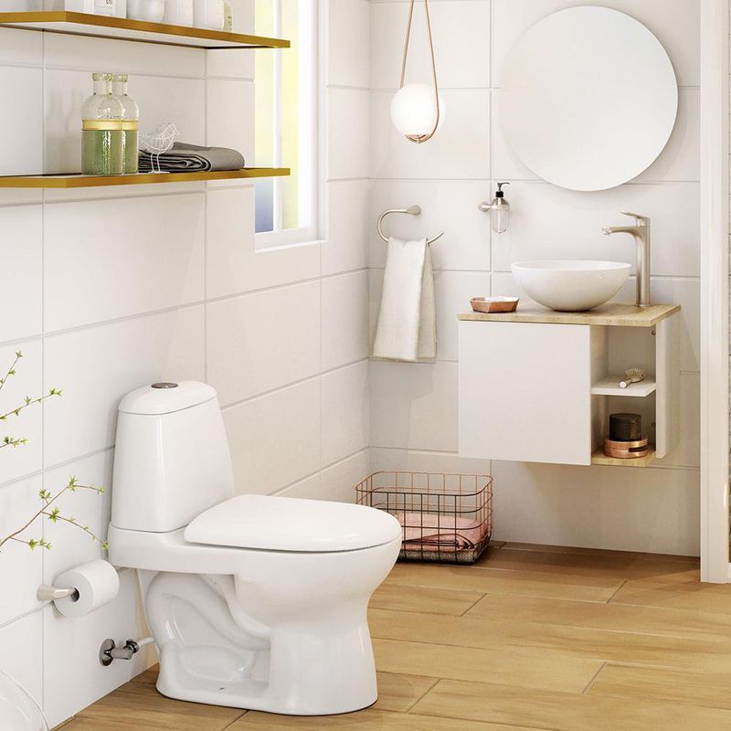 Sanitario de Una Pieza Smart Elongado Blanco