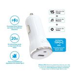 Cargador de Carro Entrada Tipo C 20 W Blanco