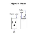 Interruptor de 3 Vías 1.5 Módulos Lisboa Blanco - Volteck