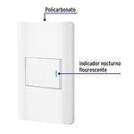Interruptor de 3 Vías 1.5 Módulos Lisboa Blanco - Volteck