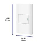 Interruptor de 3 Vías 1.5 Módulos Lisboa Blanco - Volteck