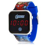 Reloj Infantil Avengers LED Azul con Personajes