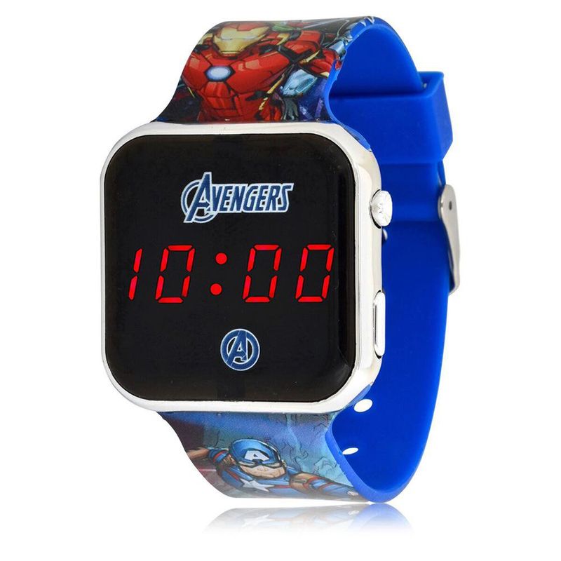 Reloj Infantil Avengers LED Azul con Personajes