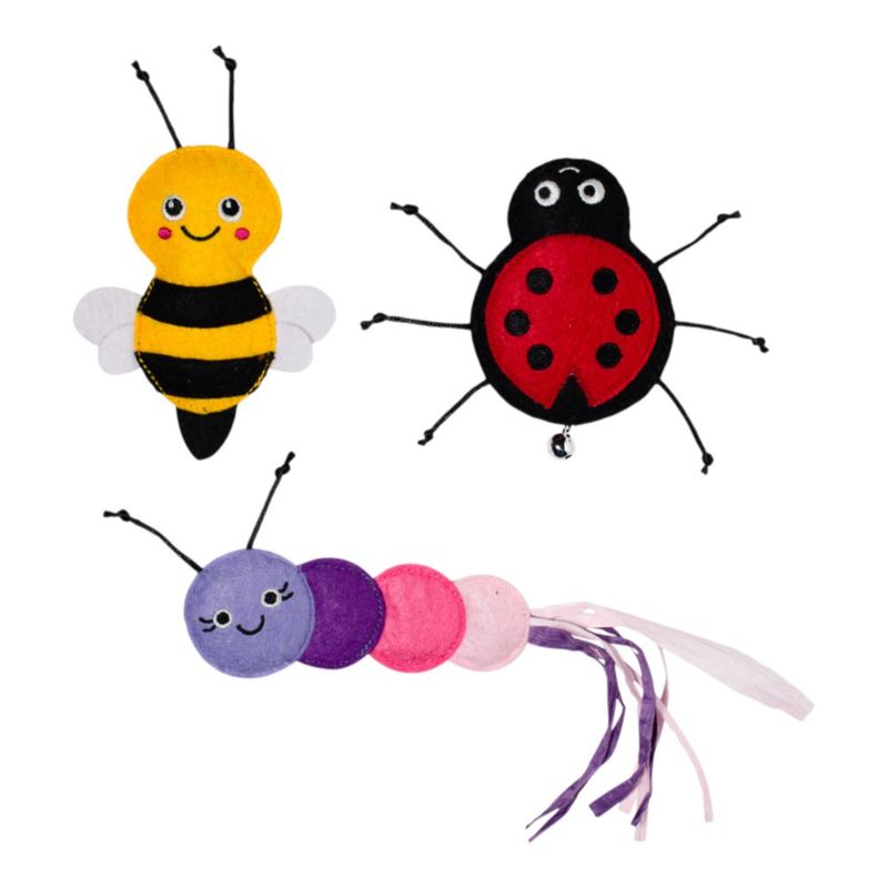 Set de Juguetes para Gato Living The Bug Life 3 Pzas