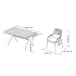 Set de Mesa 6 Personas Leo Verde Crema