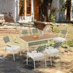Set de Mesa 6 Personas Leo Verde Crema