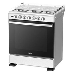 Estufa a Gas de Piso 30 Plg 6 Hornillas Modelo 30SMG6G066-B