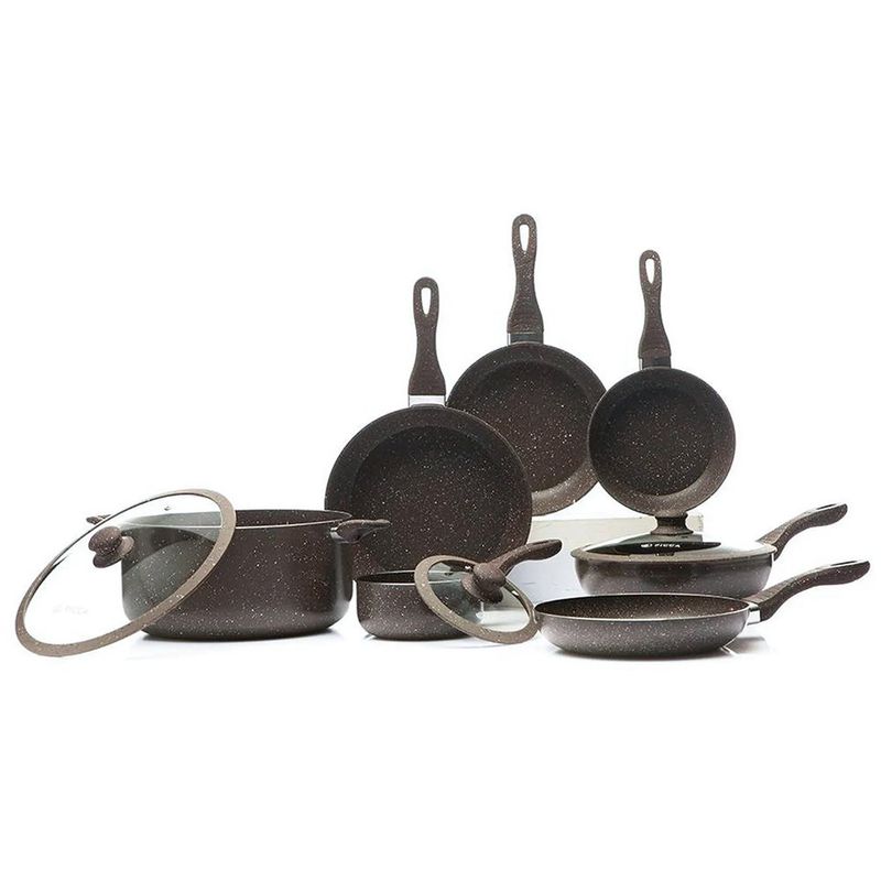 Batería de Cocina de 7 Pzas + Set de 3 Sartenes