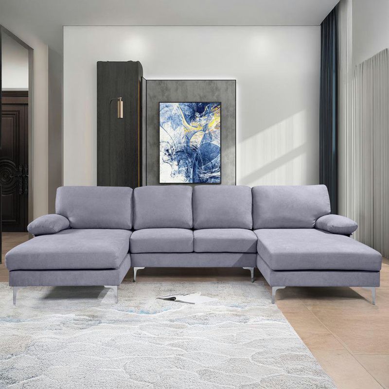 Sofá Esquinero Azul 4 Plazas