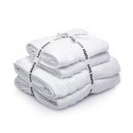Set de 4 Toallas en Color Blanco 100% Algodón