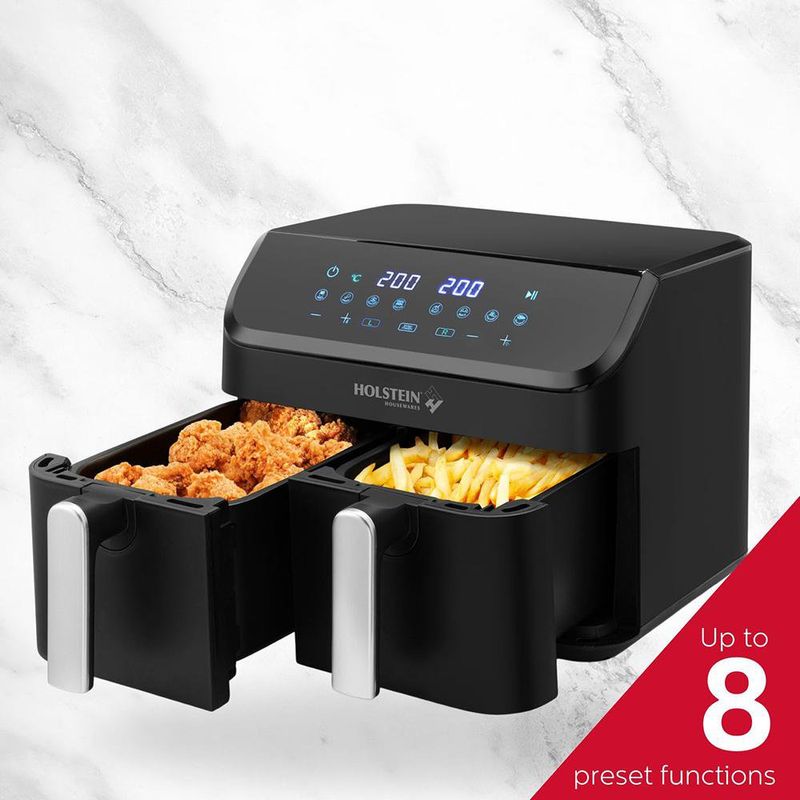 Freidora de Aire Doble con Cesta 9.5 L Negra