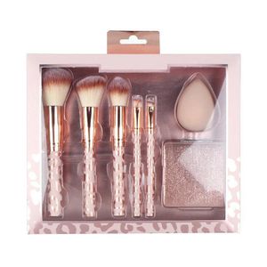 Set de Brochas Para Maquillaje Rosadas