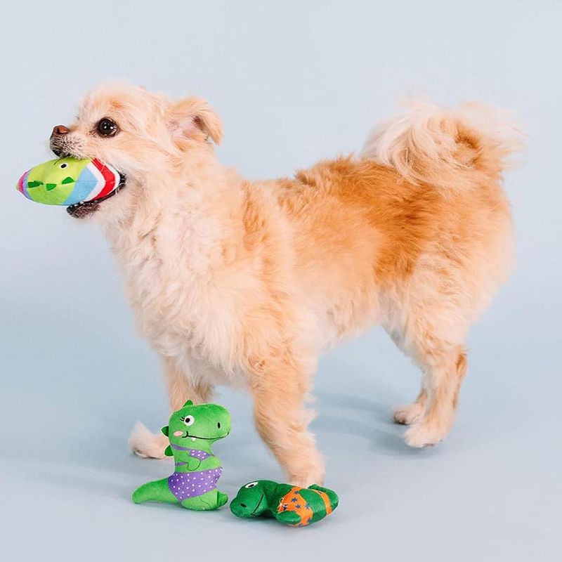 Set de 3 Juguetes para Perro Diseño Dinosaurios