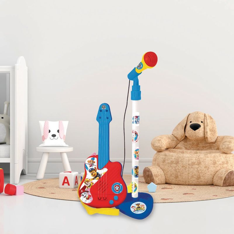 Micrófono de Pie con Guitarra Paw Patrol