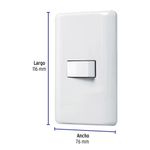 Interruptor 3 Vías Basic Blanco - Volteck
