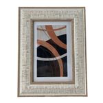 Marco Decorativo Rústico Beige con Textura Tallada