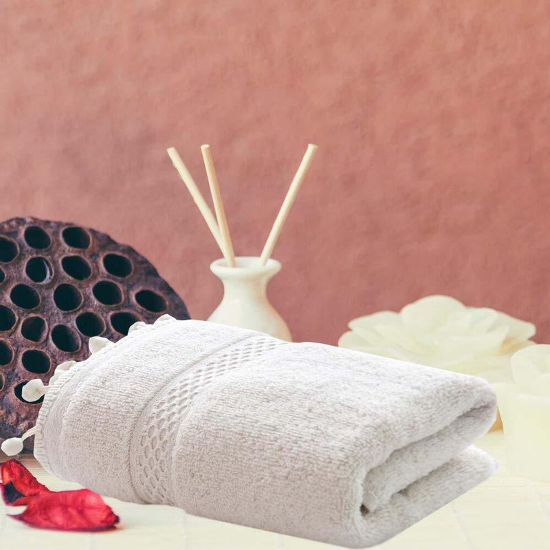 Toalla Facial 100% Algodón Beige 35 x 75 Cm