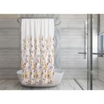 Set de Cortina con Liner y Ganchos Diseño Flores Otoño