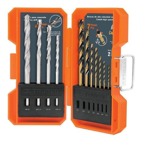 Set Broca Metal Y Concreto 11 Pzas - Truper