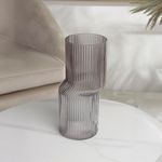 Florero Decorativo de Vidrio Gris