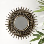 Set de 3 Espejos de Pared Decorativos 25x25 cm Dorados