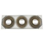 Set de 3 Espejos de Pared Decorativos 25x25 cm Dorados