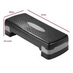 Grada para Aeróbicos Ajustable 2 en 1 con Altura Regulable Color Negro