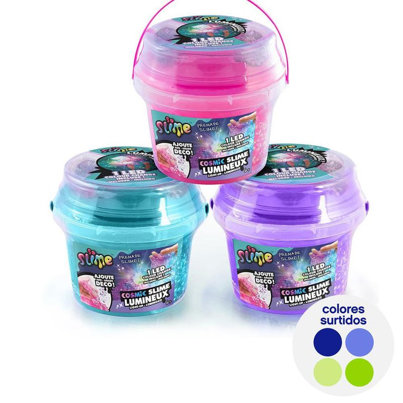 Cubeta de Slime Cósmico con Brillo Colores Surtidos