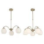Set de Lámparas Colgantes de 3 y 5 Luces