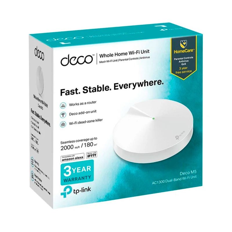 Sistema Wi-Fi Inteligente de Doble Banca Mesh Deco M5 AC1300