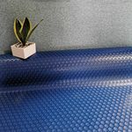 Piso de Hule Tachón Grande 1X 1.60 M Azul - Safri