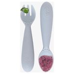 Set de 2 Mini Cubiertos EZPZ de Silicón Sage