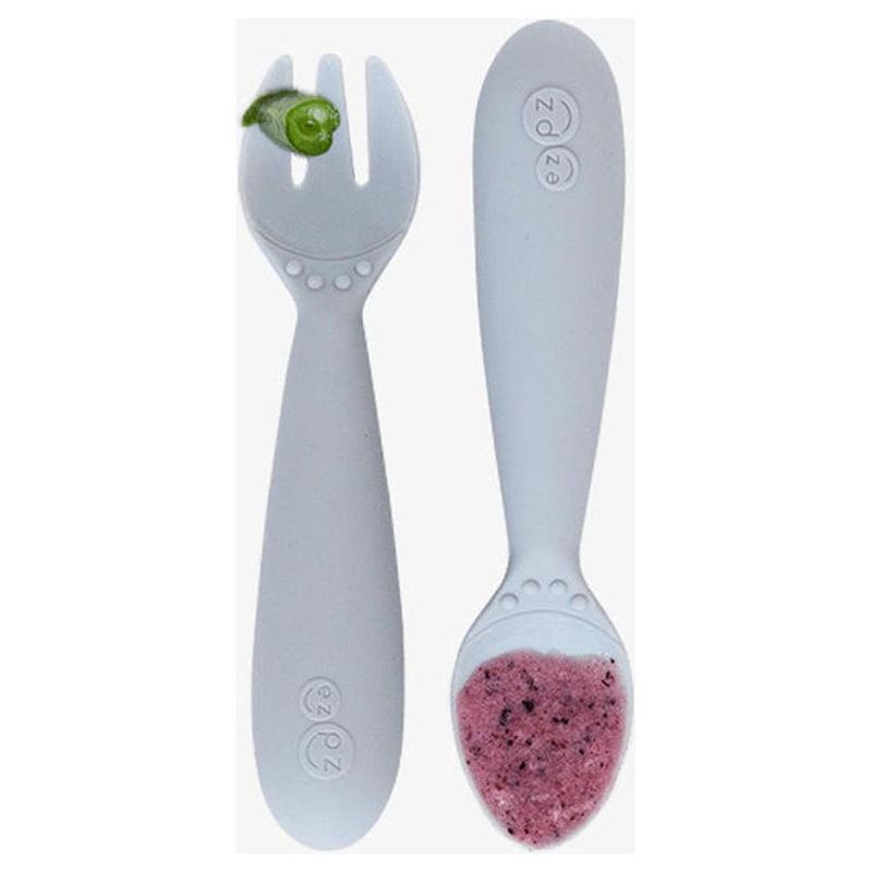 Set de 2 Mini Cubiertos EZPZ de Silicón Sage