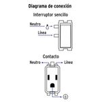 Tomacorriente e Interruptor Sencillo Blanco - Volteck