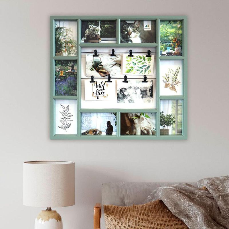 Marco Collage Verde con Ganchos