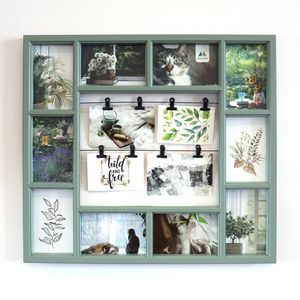 Marco Collage Verde con Ganchos