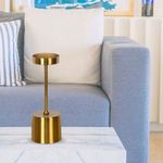 Candelero Metálico con Base Dorado