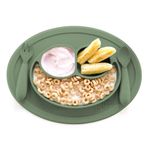 Set Infantil Plato de Silicona con Cuchara y Tenedor Antiderrames